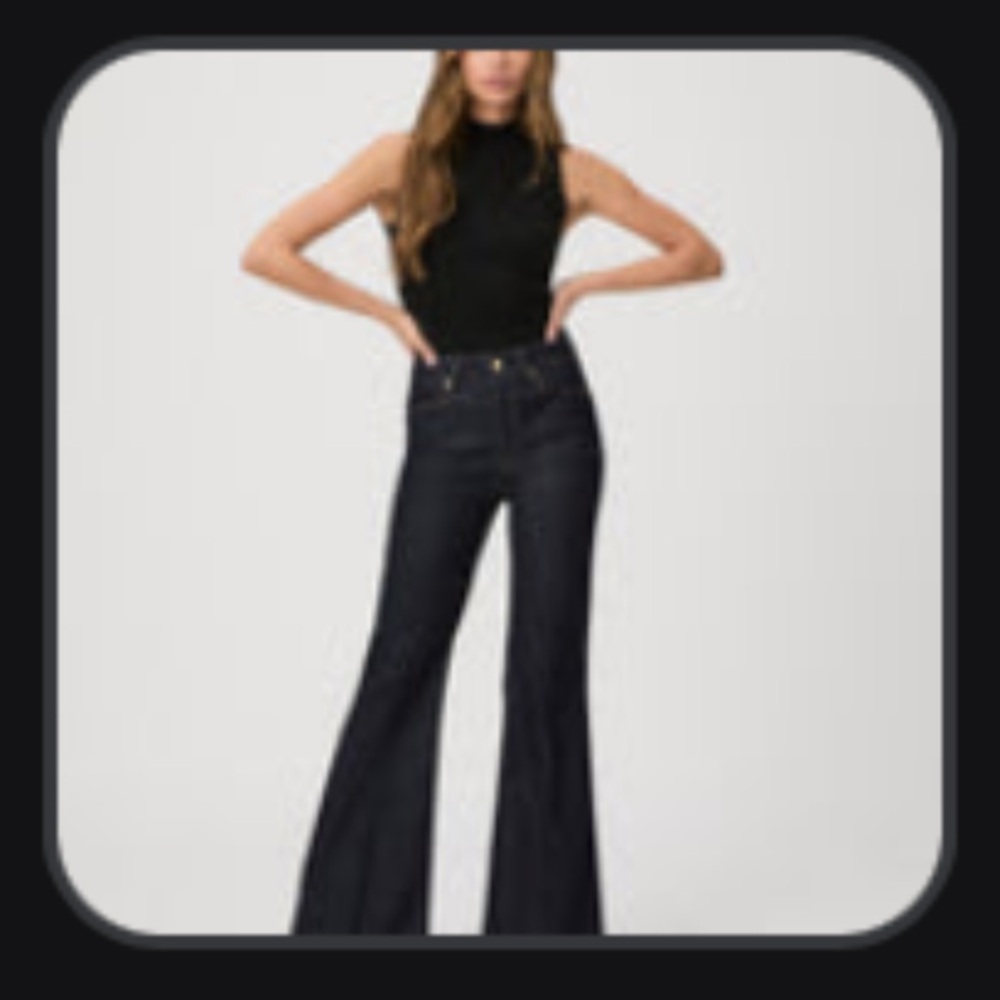 PAIGE Women’s Charlie Super Flare Dark Blue (Kira) Jeans - size 29